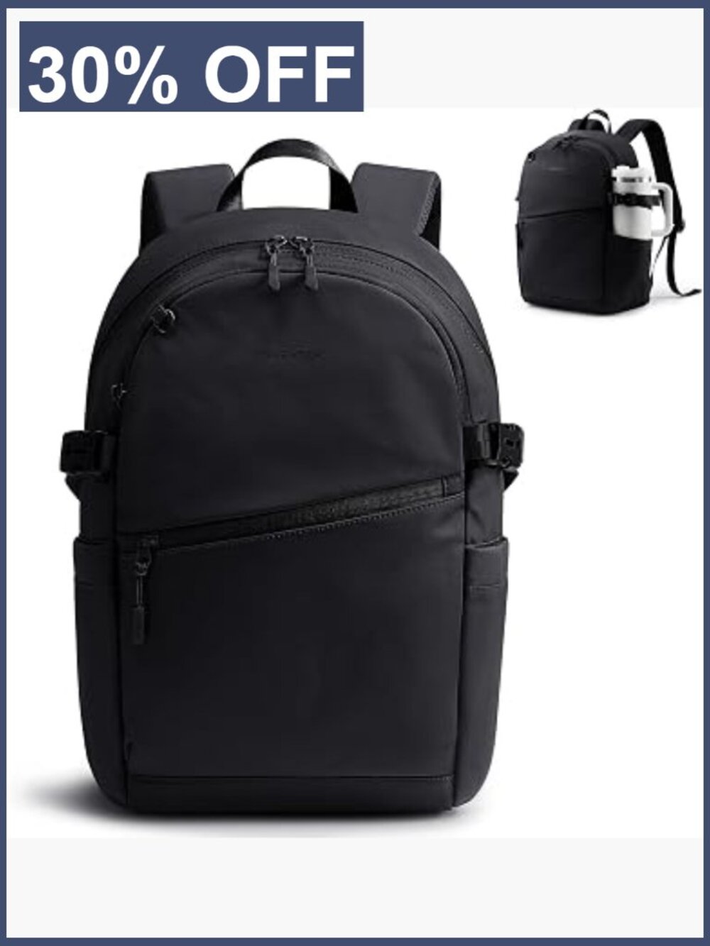 Waterproof Work College Laptop Backpack for Women with Cup Holder Trolley Sleeve